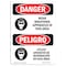 Signmission OSHA Sign, Wear Breathing Apparatus Bilingual, 10in X 7in Rigid Plastic, 7" W, 10" H, Spanish OS-DS-P-710-VS-1608 - alternate 1